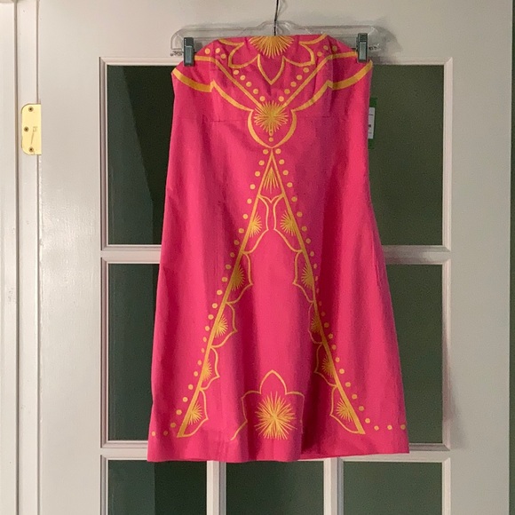 NWT Lilly Pulitzer Bowen Dress Hotty Pink Size 0 - Picture 3 of 14
